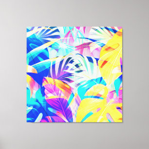 Modern Abstrakt Blommig Pastell Färg Canvastryck