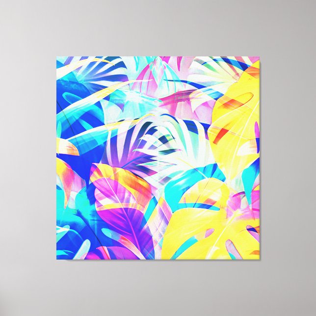 Modern Abstrakt Blommig Pastell Färg Canvastryck (Framsida)