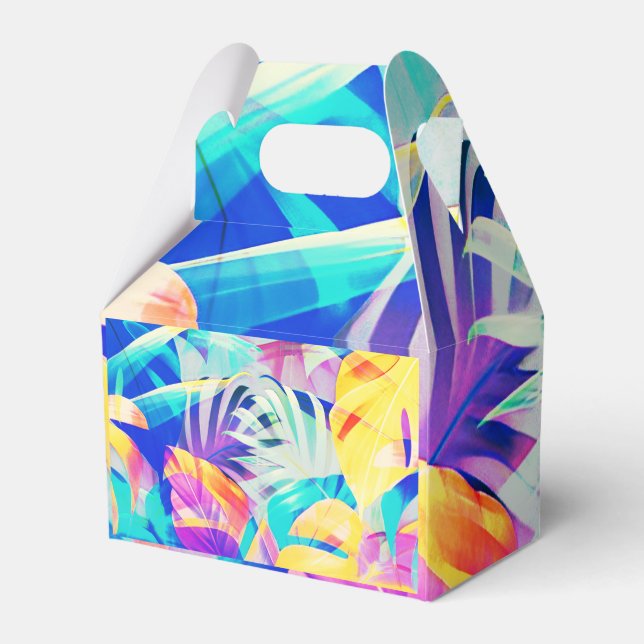 Modern Abstrakt Blommig Pastellfärg Presentaskar (Baksidan Sidan)