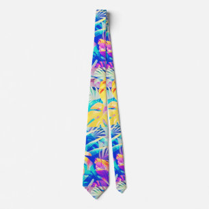 Modern Abstrakt Blommig Pastellfärg Slips