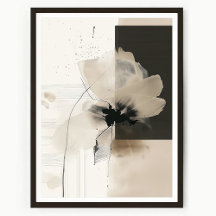 Modern Abstrakt Blommig Väggkonst