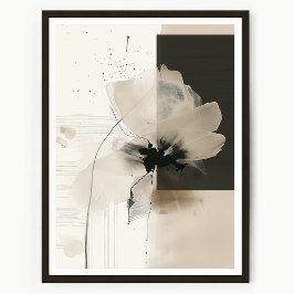 Modern Abstrakt Blommig Väggkonst