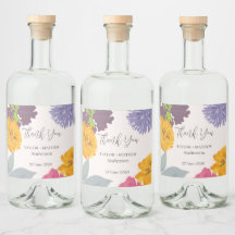 Modern Abstrakt Blommigt Bröllop par Namn