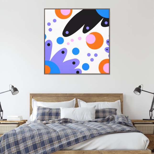 Modern Abstrakt Blommigt Canvastryck (Insitu (sovrum))