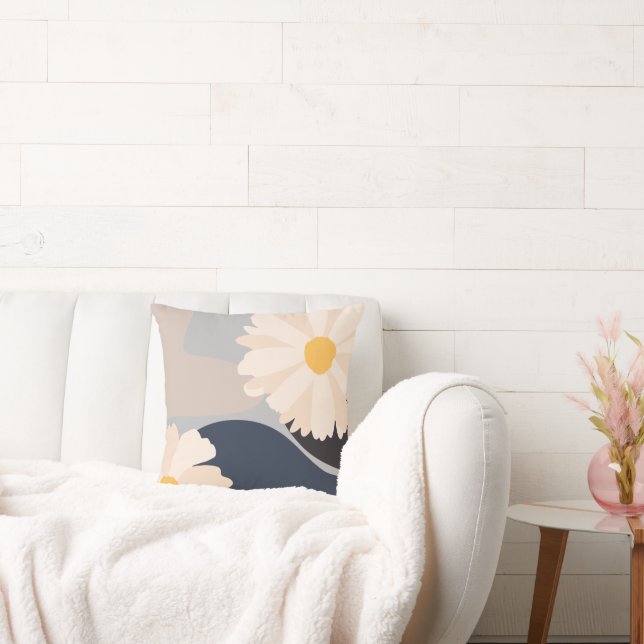 Modern Abstrakt Blommigt Kudde (Soffa)