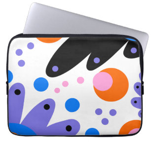 Modern Abstrakt Blommigt Laptop Fodral