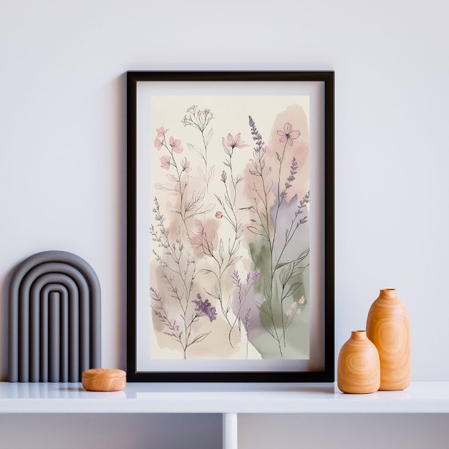 Modern Abstrakt Blommigt Wall Art III Poster (Skapare uppladdad)