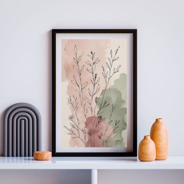 Modern Abstrakt Blommigt Wall Art VI Poster (Skapare uppladdad)