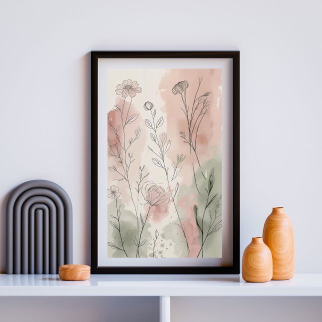 Modern Abstrakt Blommigt Wall Art X Poster (Skapare uppladdad)