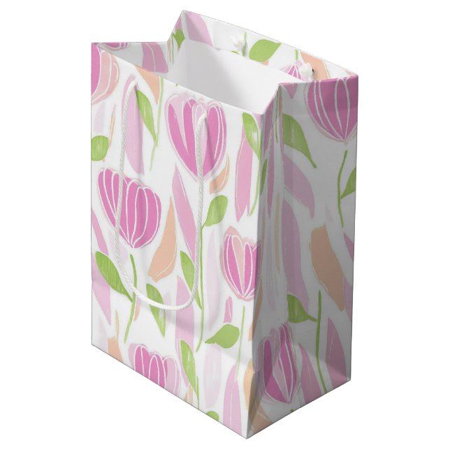 Modern Abstrakt Blommönster Linjemönster (1) (Framsidan Vinklad)