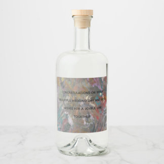 Modern abstrakt "Blomsterskog" kylare Spritflaskor Etikett