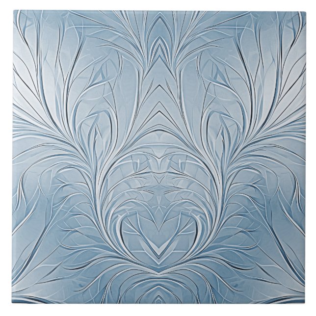 Modern Abstrakt Blue Ceramic Tile Kakelplatta (Framsidan)