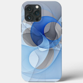 Modern Abstrakt Blue Grått Fractal Art Graphic