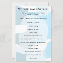 Modern Abstrakt Blue Minimalist Artistic Bröllop