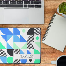 Modern Abstrakt Blue Mint Geometric