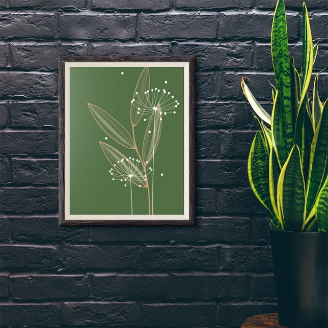 Modern Abstrakt Boho Blommig Växtkonst Dekor (Skapare uppladdad)
