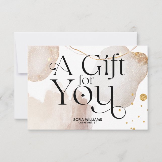 Modern Abstrakt Boho-certifikat, presentkort (Framsida)