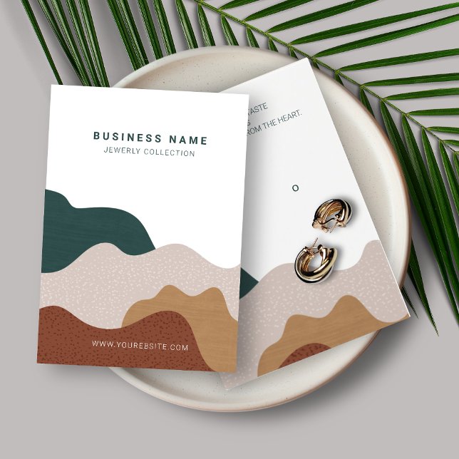 Modern Abstrakt Boho Earring Visning Card Visitkort (Skapare uppladdad)