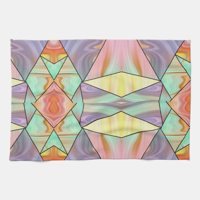 Modern Abstrakt boho Marmor Konst Kökshandduk (Horisontell)