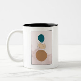 Modern Abstrakt Boho Mugg - Minimalistisk Neutralt