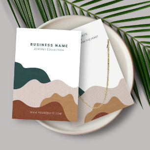 Modern Abstrakt Boho Necklace Visning Card Visitkort