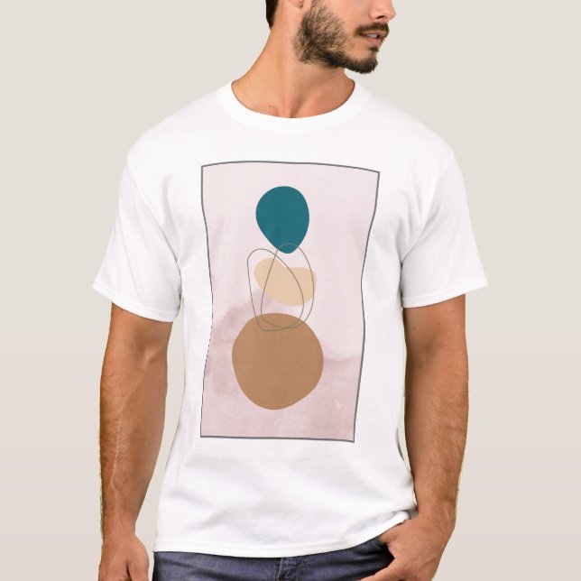 Modern Abstrakt Boho T-Shirt Design (Framsida)