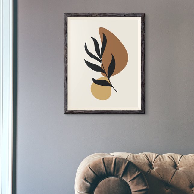 Modern Abstrakt Boho Växtformer Konst Poster (Skapare uppladdad)