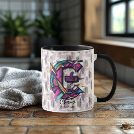 Modern abstrakt bokstav C grafik Mugg