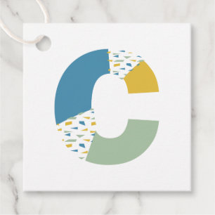 Modern Abstrakt Bokstav C Monogram Personlig Gåvor Etiketter