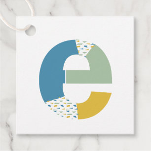 Modern Abstrakt Bokstav E Monogram Personlig Gåvor Etiketter