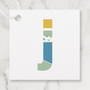 Modern abstrakt bokstav J monogram personlig Gåvor Etiketter