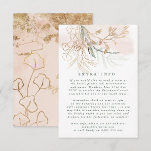 MODERN ABSTRAKT Botanical Eucalyptus Greenery INFO Tilläggskort