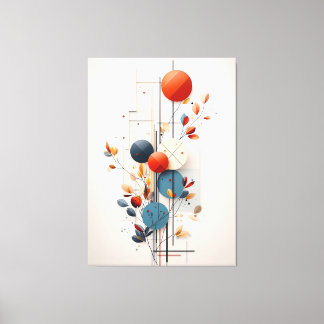 Modern Abstrakt Botanisk Geometri Canvastryck