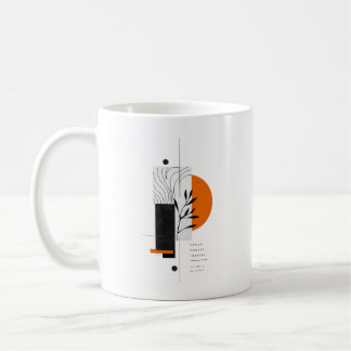Modern Abstrakt Botanisk Geometrisk Väggkonst  Kaffemugg