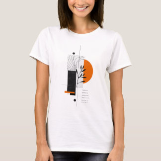 Modern Abstrakt Botanisk Geometrisk Väggkonst  T Shirt