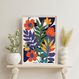 Modern Abstrakt, botaniskt blommor Poster