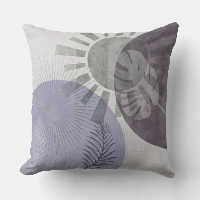 Modern Abstrakt botaniskt Kudde (Framsida)