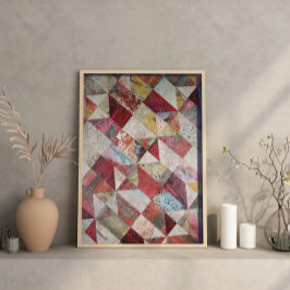 Modern Abstrakt botaniskt lappverk Poster