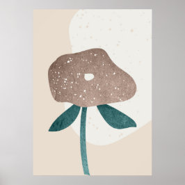 Modern Abstrakt Botaniskt Löv Wall Art Poster