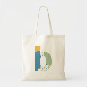 Modern Abstrakt Brev B Monogram - första början Tygkasse