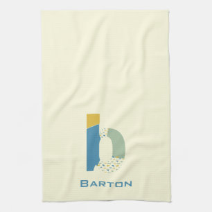 Modern Abstrakt Brev B Monogram Initial Kökshandduk