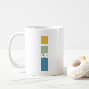 Modern Abstrakt Brev I Monogram Initial Kaffemugg