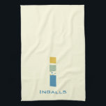 Modern Abstrakt Brev I Monogram Initial Kökshandduk<br><div class="desc">Teadhanddukar med en abstrakt,  modernt monogram.</div>