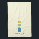 Modern Abstrakt Brev I Monogram Initial Kökshandduk<br><div class="desc">Teadhanddukar med en abstrakt,  modernt monogram.</div>