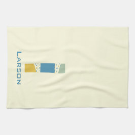 Modern Abstrakt Brev L Monogram Initial Kökshandduk