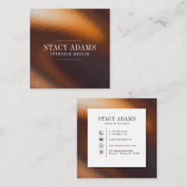 Modern Abstrakt Bronze Foliage Fyrkantigt Visitkort