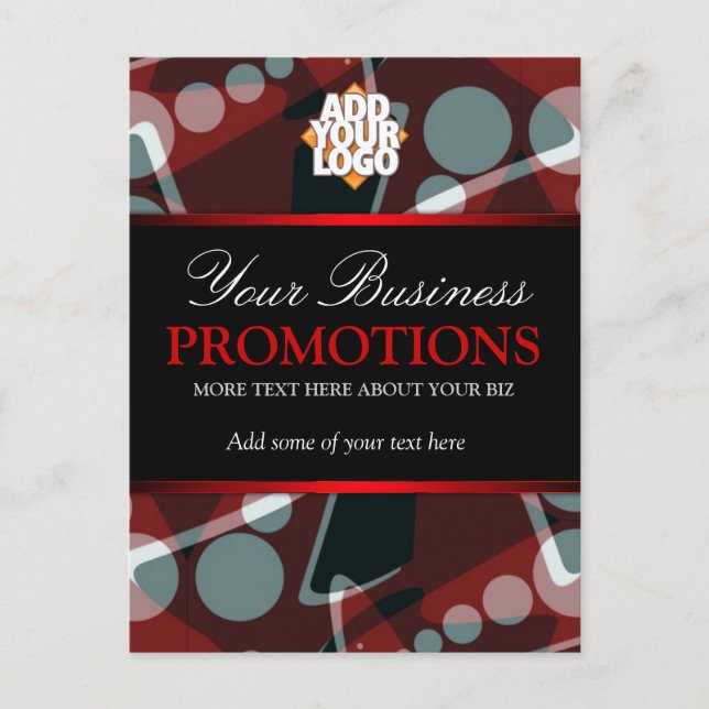 Modern Abstrakt Business Promotion Postcard templ Vykort (Framsida)