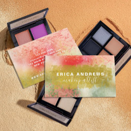 Modern Abstrakt Calligraphy Script Makeup Artist Visitkort