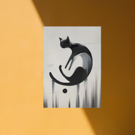 Modern Abstrakt Cat - Minimalistisk design Art Perfect Poster