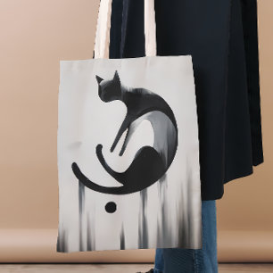 Modern Abstrakt Cat - Minimalistisk design Art Tygkasse